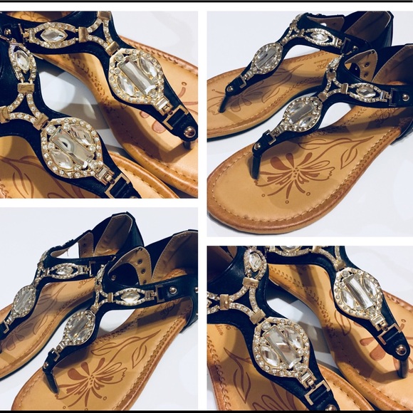 DBDK Eliza-2 Rhinestone Sandals Sandals Sz 8 - Picture 2 of 8